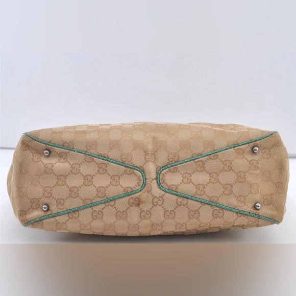 Gucci GG Teal Canvas Tote - Picture 10 of 15